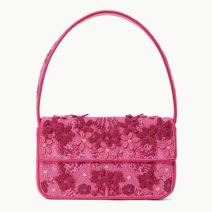 STAUD Beaded bag pink